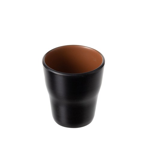 1181311 Dual Colour Melamine Cup Black/Brown 150ml CouCou