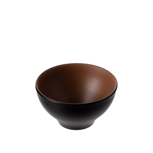 1181050 Dual Colour Melamine Bowl Black/Brown 110mm CouCou