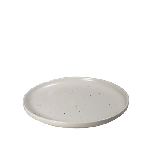 1217511 Graze Gloss Flat Plate White Pebble 230mm Pro.mundi