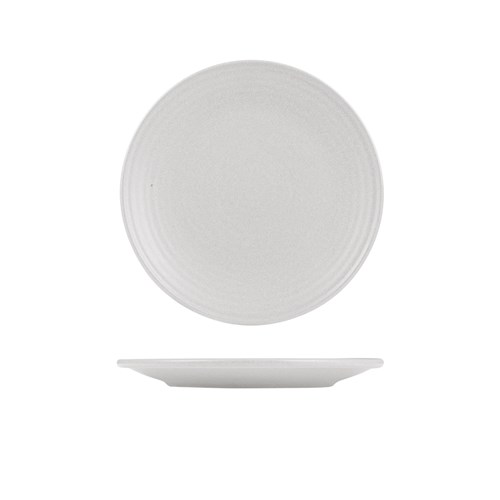 1223184 PEARL ASPEN RIBBED RND PLATE 265MM