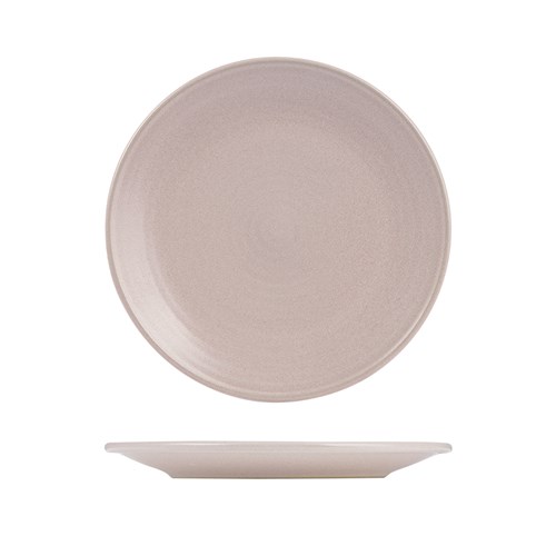 1223209 PEARL BLUSH RND RIBBED PLATE 265MM