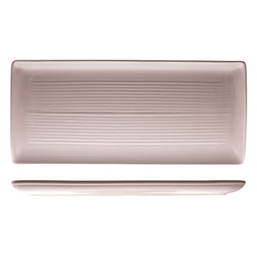 1223217 PEARL BLUSH RIBBED SHARE PLATTER 395X180MM