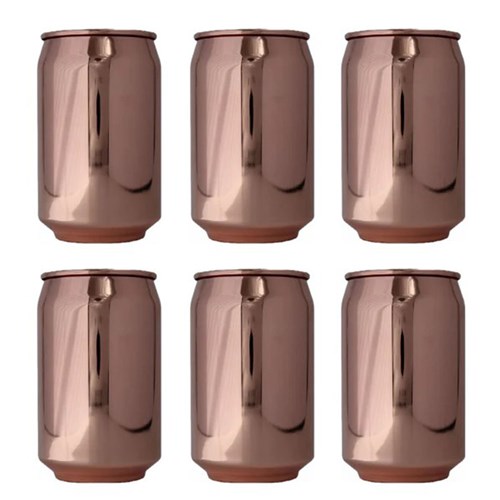 Can Shape Tumbler 500Ml Copper 6/Set