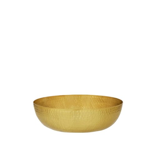 1808172 SERVING BOWL RND 250X80MM 2.8L HAMMERED BRASS