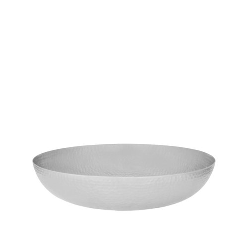 1808176 SERVING BOWL RND 350X80MM 5LT HAMMERED SATIN