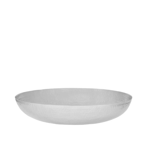 1808179 SERVING BOWL RND 400X80MM 8LT HAMMERED SATIN