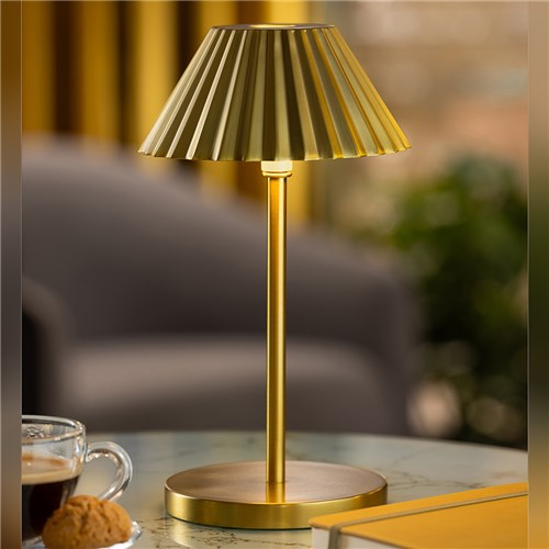 ARUBA LED CORDLESS LAMP GOLD 130X230MM