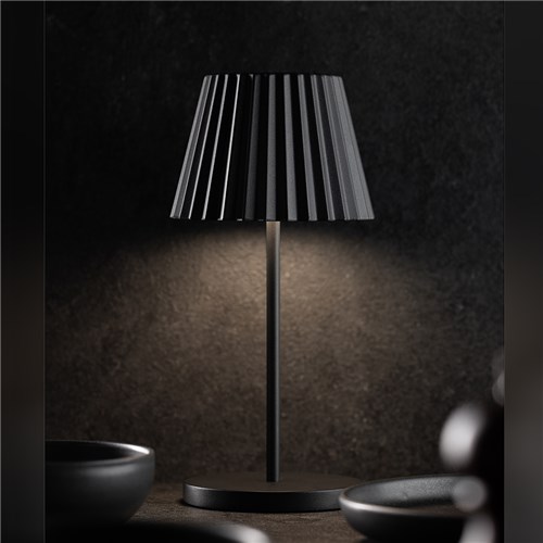 DOMINICA LED CORDLESS LAMP BLK 120X260MM