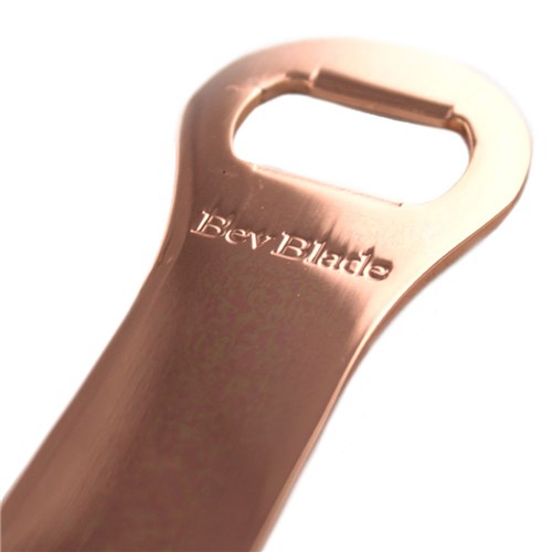 Bottle Opener Bar Blade W/ Spin Ring Copper