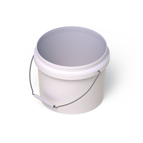 Pail with Wire Handle White 5L A Plus