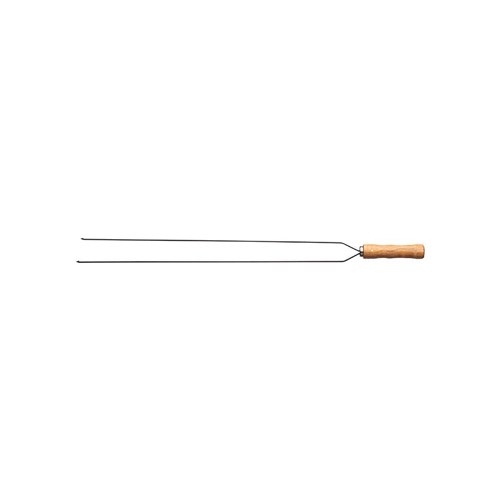 2658082 SKEWER S/S 750MM DUAL PRONG WOOD HDL