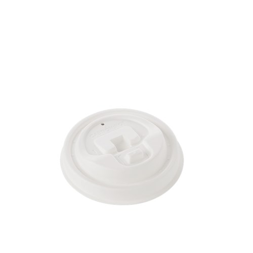 3445620 Click Back Fibre Cup Lid White Suit 4oz