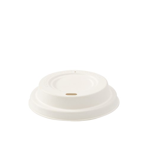 3445621 Sipper Fibre Hot Cup Lid White Suits 6/8/12oz