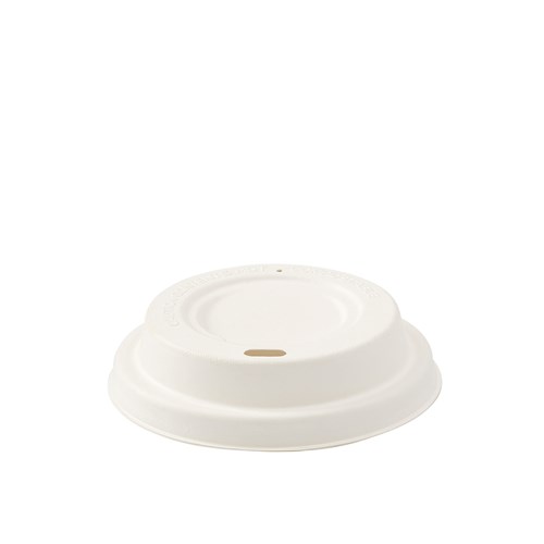 3445623 Sipper Fibre Hot Cup Lid White Suits 12/16oz