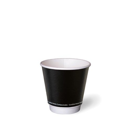 3445855 Aqueous Double Wall Hot Cup Black 240ml 8oz