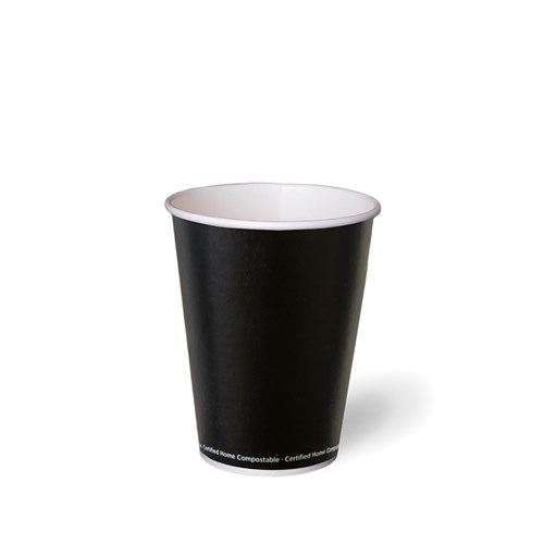 3445864 Aqueous Single Wall Hot Cup Tall Black 360ml 12oz