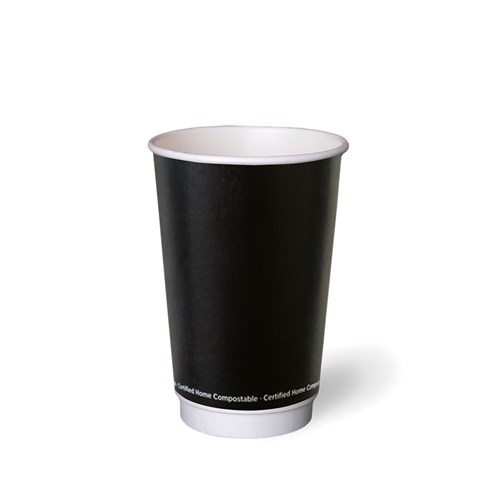 3445867 Aqueous Double Wall Cup Black 480ml 16oz