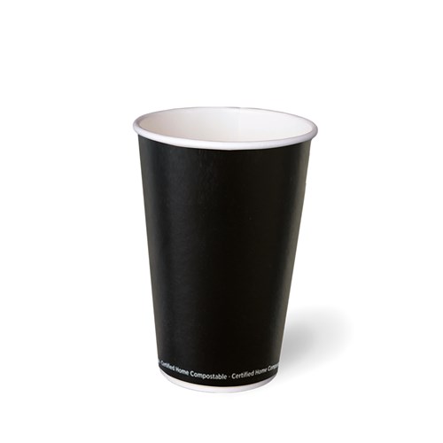 3445870 Aqueous Single Wall Hot Cup Black 480ml 16oz