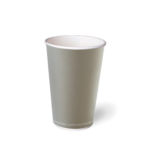 3445871 Aqueous Single Wall Hot Cup Grey 480ml 16oz