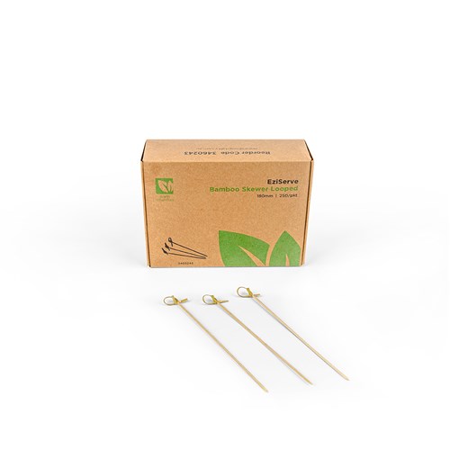 3460243_02 EziServe Bamboo Looped Skewer 180mm Earth Essentials