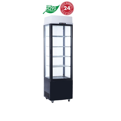 Exquisite Four-Sided Glass Upright Display Fridge 235L CTD235-BLACK