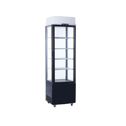 4029903 Exquisite Four-Sided Glass Upright Display Fridge 235L CTD235-BLACK