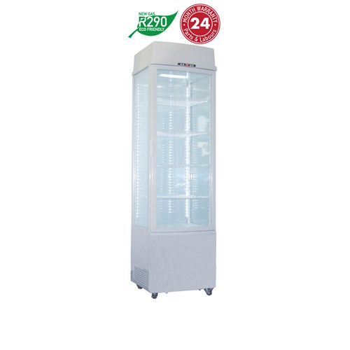 Exquisite Four-Sided Glass Upright Display Fridge 235L CTD235-WHITE