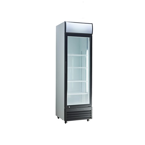 4029906 Exquisite Upright 1 Door Display Fridge 400L DC400P-BLACK