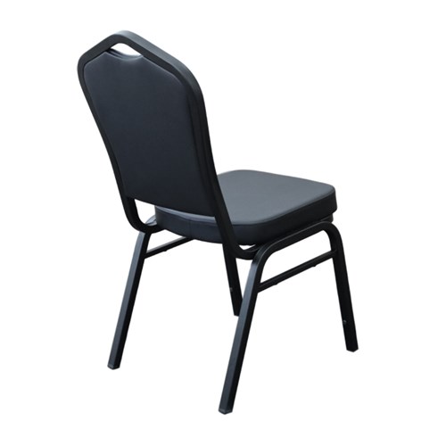 black vinyl stacking chairs