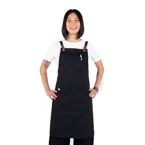 5400910 BIB APRON LUCA BLK 700X820MM