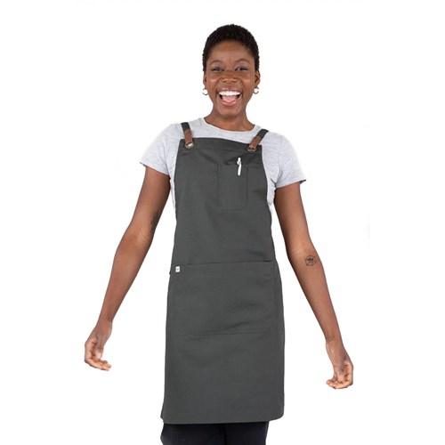 5400912 BIB APRON LUCA BOTTLE GREEN 700X820MM