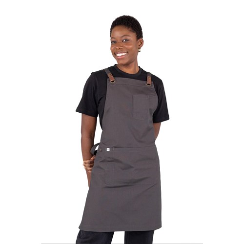 5400913 BIB APRON LUCA SLATE 700X820MM