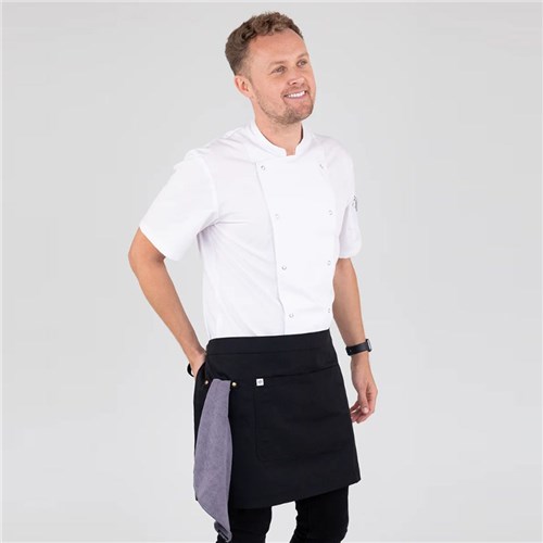 WAIST 1/2 APRON LUCA BLK 700X400MM