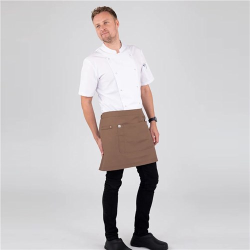 WAIST 1/2 APRON LUCA COFFEE 700X400MM