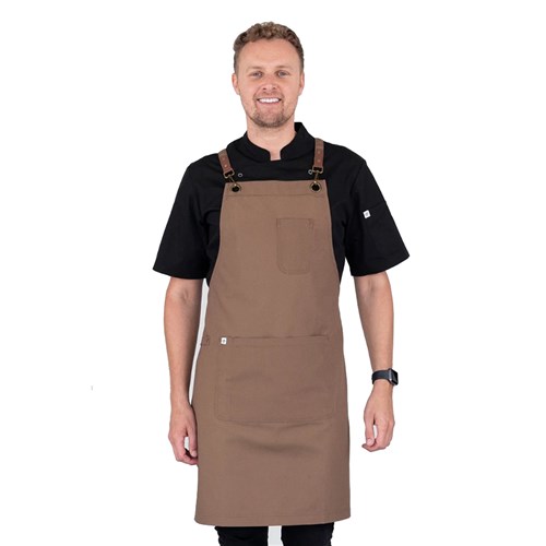 5400927 BIB APRON LUNA COFFEE 700X820MM