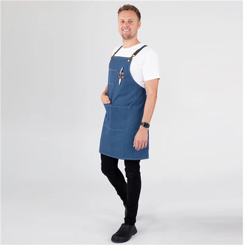 BIB APRON TOMY BLUE 680X800MM