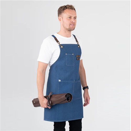 BIB APRON TOMY BLUE 680X800MM