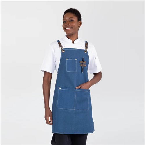 BIB APRON TOMY BLUE 680X800MM