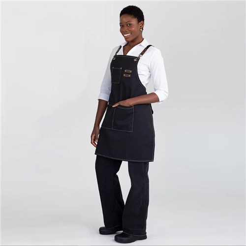 BIB APRON TOMY BLK 680X800MM