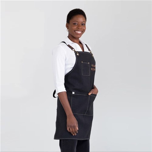 BIB APRON TOMY BLK 680X800MM