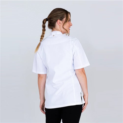 Alex Chef Jacket With Zipper White MED