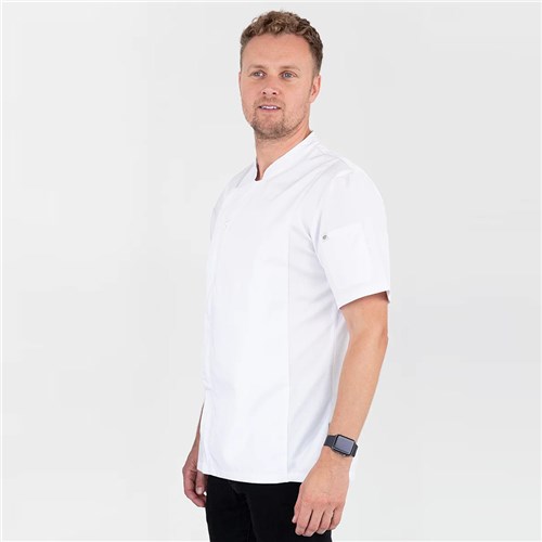 Alex Chef Jacket With Zipper White MED