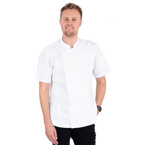 5400968 Alex Chef Jacket With Zipper White MED