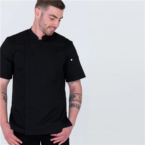 Alex Chef Jacket With Zipper Black MED