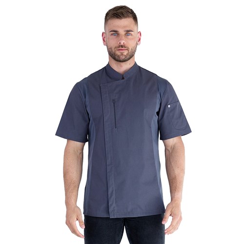 5400980 Alex Chef Jacket With Zipper Grey MED