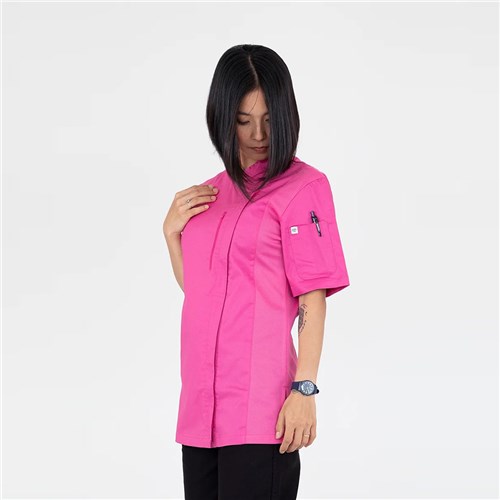 Alex Chef Jacket With Zipper Pink MED