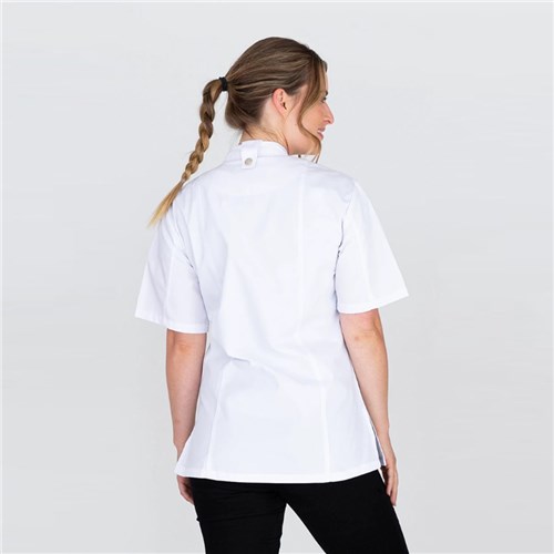 Alex Chef Jacket With Press Studs White XS