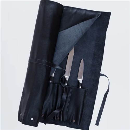 Knife Wrap 7 Pockets Black