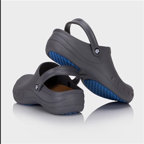 OKI ANTI STATIC CLOGS GREY W/ BLUE SOLE SIZE 39