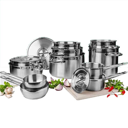 ZF100307 Stackable Lids, Pots & Pans 18/10 Stainless Steel